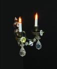 Antique Twin Crystal Wall Light