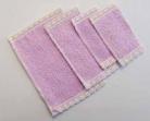 Mauve Towels with Lace Trim